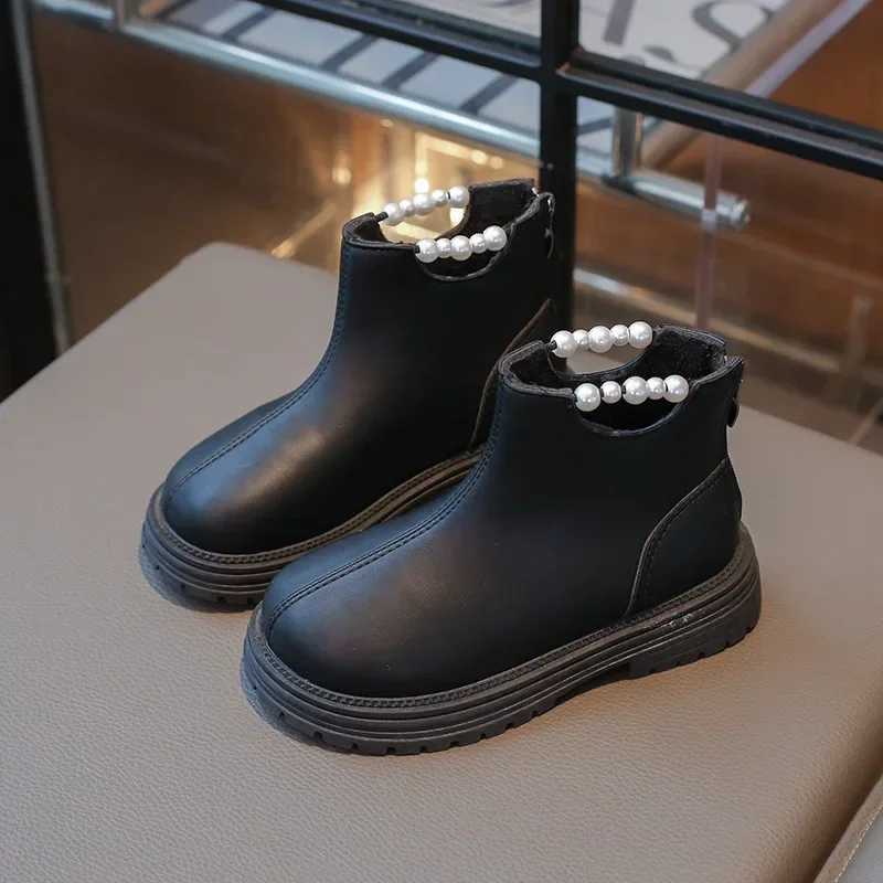 Girls Boots Princess Shoulder Fashion Ankle Boots Warm Plush Winter Shoes Solid Color Version Childrens Cotton Boots M241102