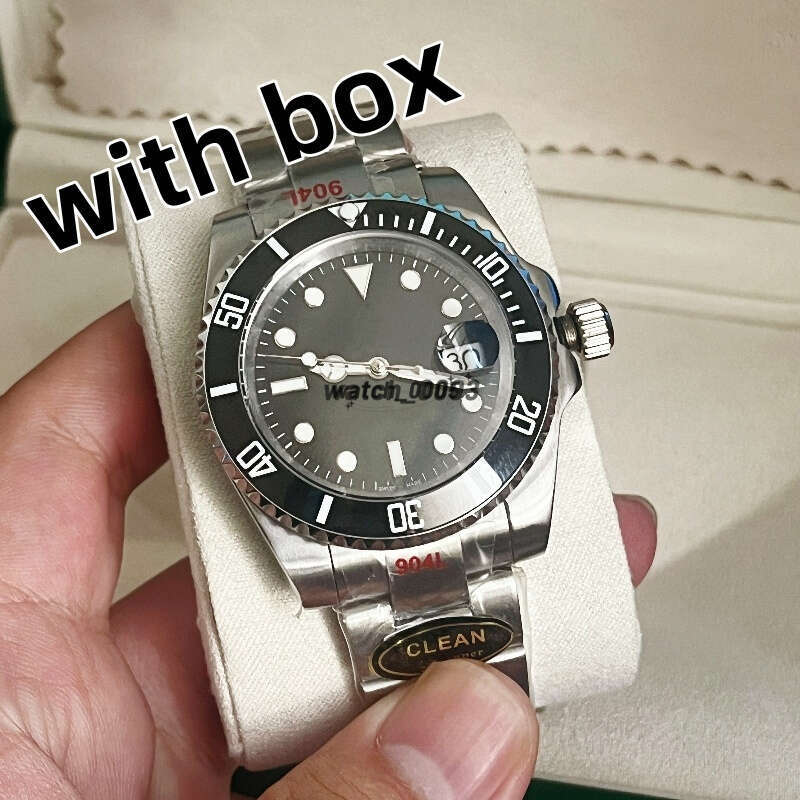 Ceramics nicales automatiques pour hommes montres de glissement en acier inoxydable complet.