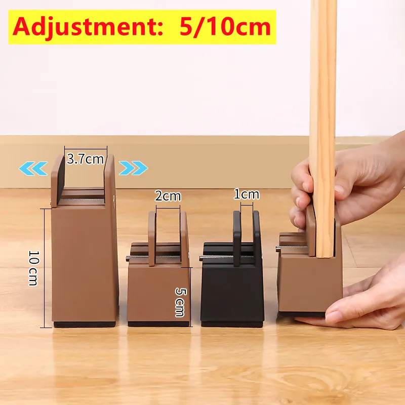 Adjustable Chair Feet Riser new Screw Clamp 2/4 2025 Inch Height Heavy Duty Sofa Tables Bed Furniture Risers Square Round Chair Legs