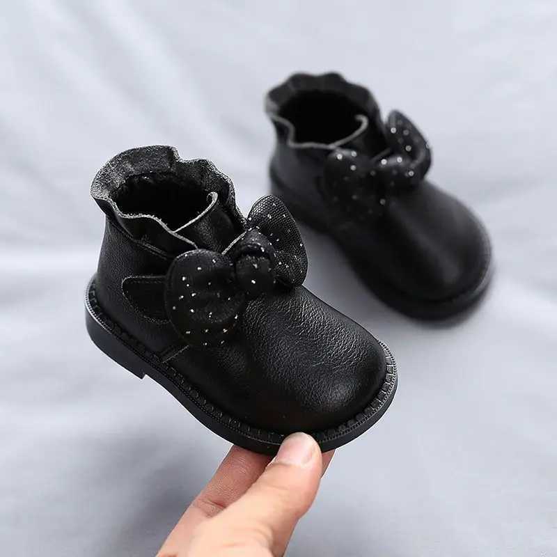 Baby boots plush cotton shoes princess shoes soft soled toddler shoes ankle boots girls winter shoes girls winter shoes M241102