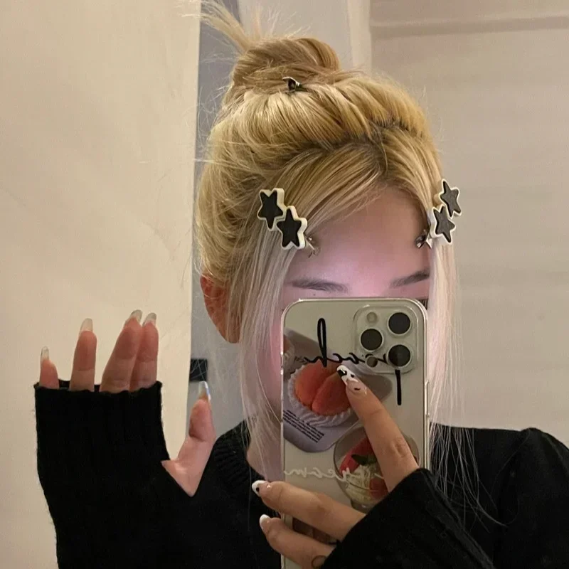 2PC Korean Cute Star new Hair Clip 2025 Claw Clamp for Women Girls Kid Children Hairpin Crab Headband Hair Gift Accessories Headwear