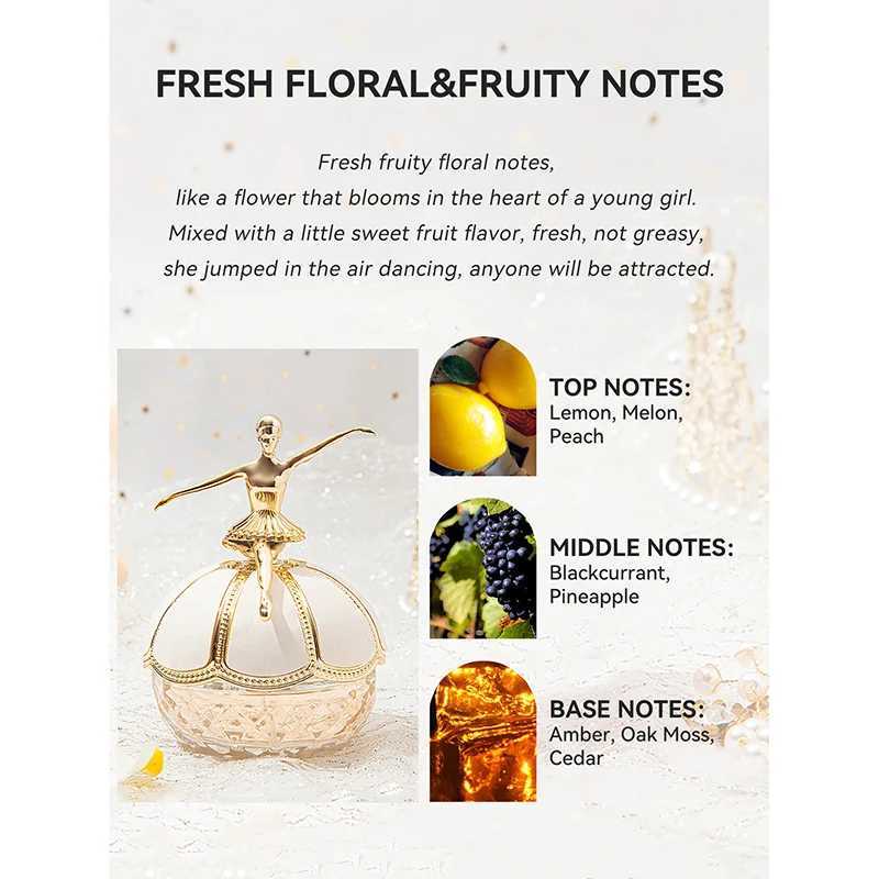 50ML 1.7FL. OZ Womens EDP spray Original Ballerina perfume Gift Set Fruit/Woody Flower Notes Ideal Holiday GiftW241102