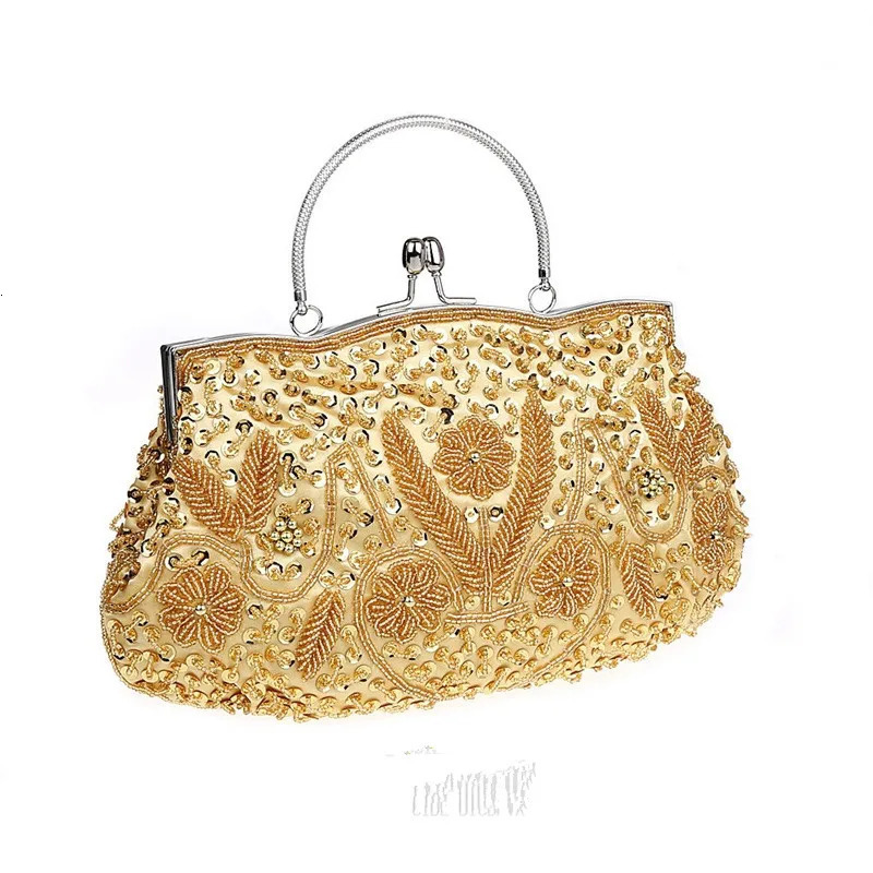 Fashion Retro Womens Evening Bag Beaded Womens Clutch Wallet Shoulder Chain Wedding Party Handbag Wallet and Handbag 241031