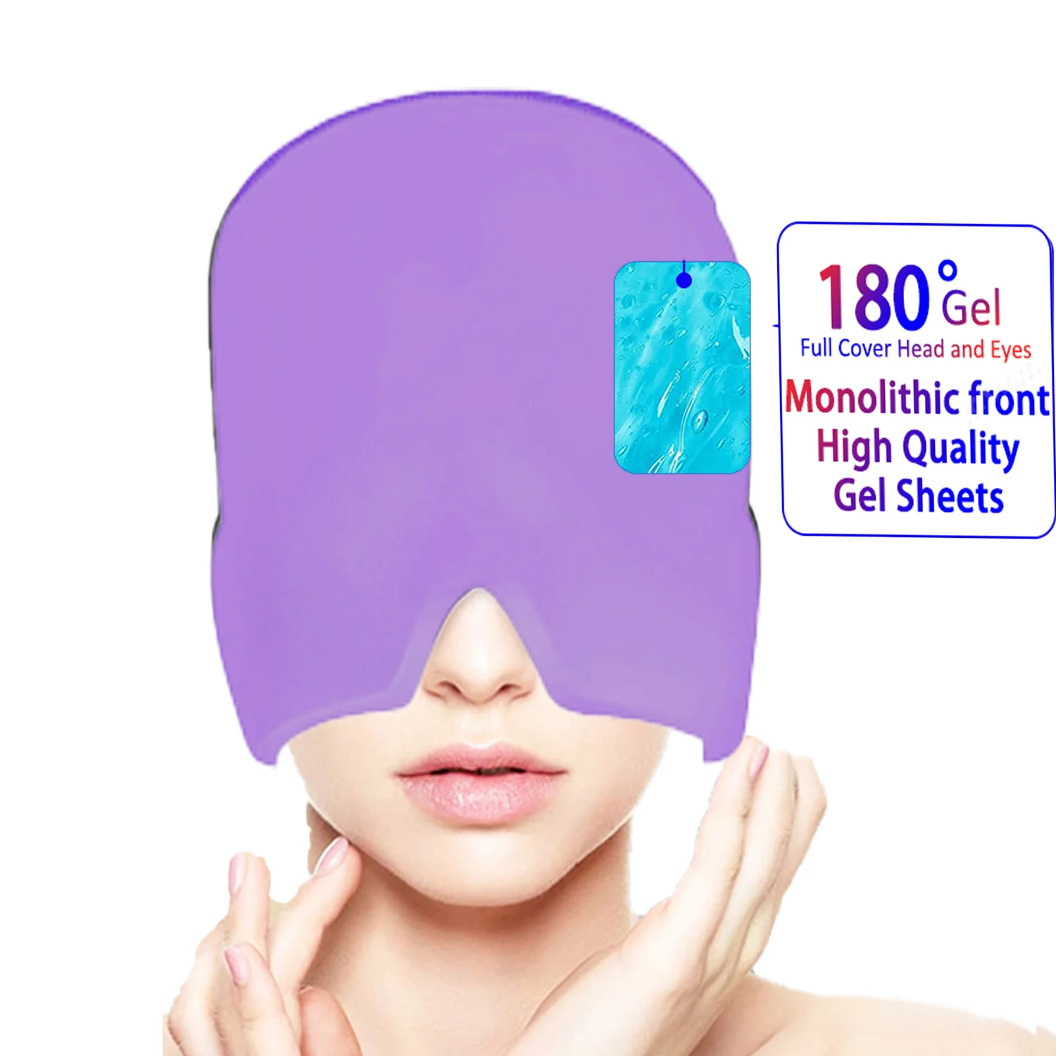 Migraine Relief Hat new headache hat Gel Hot Cold Therapy Ice 2025 Cap For Relieve Pain Ice Hat Eye Mask