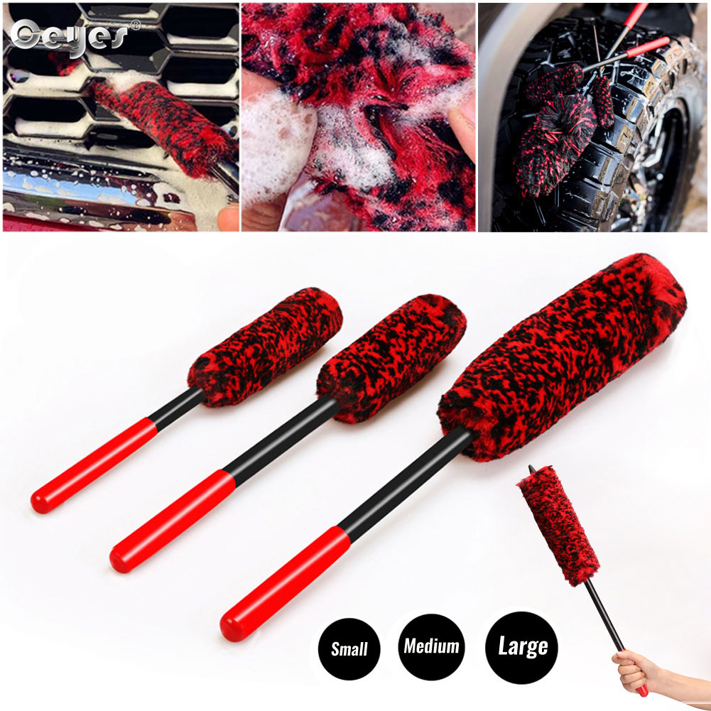 Car Wheel Woolies new Plush Soft Alloy Wheel Cleaning Brush Detailing Brushes For Auto Motorcycle 2025 Maintenance Care Clean Tool