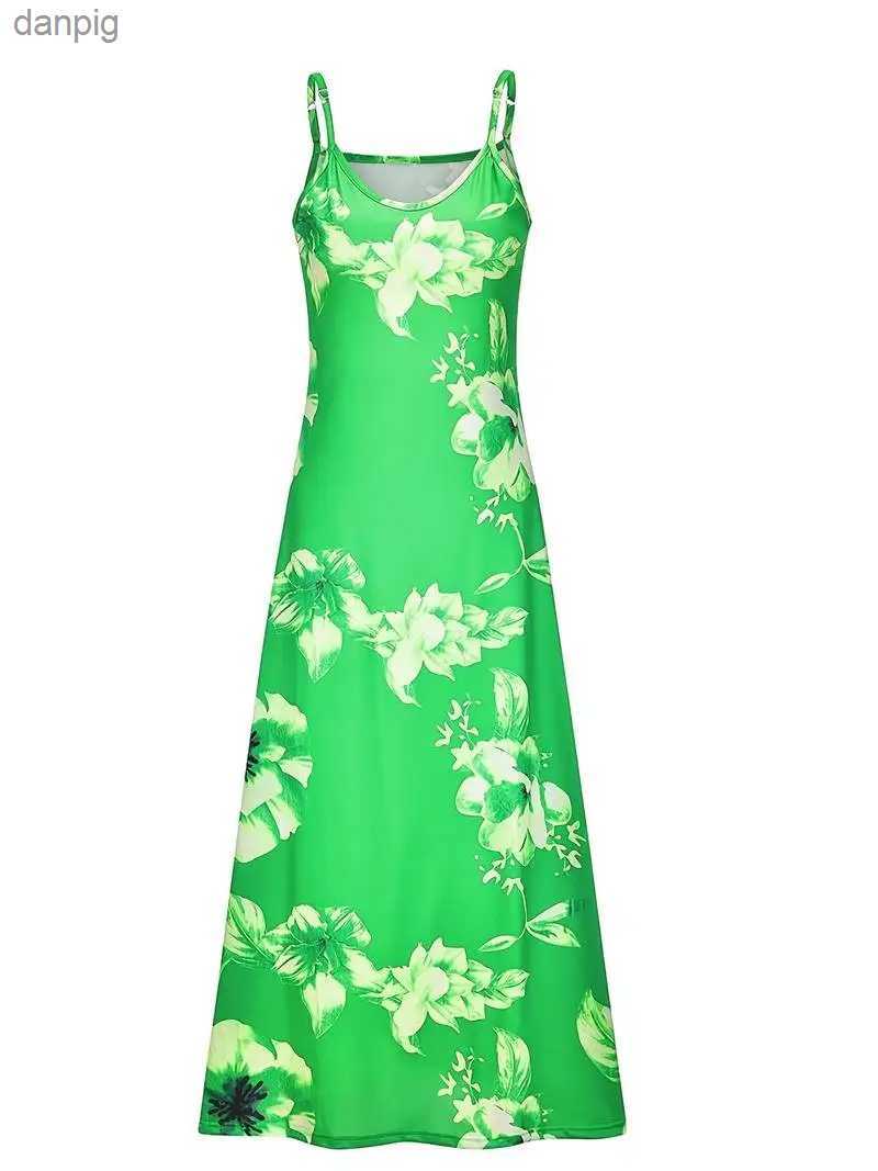Urban Sexy Dresses Plus size womens spring and summer dresses womens V-neck long dresses elegant and casual Bohemian beach party dresses womens Y24040
