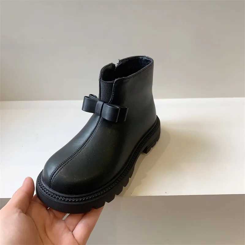 Zapatos Ni a platform childrens boots autumn and winter two cotton girls princess boots boys leather boots fashion ankle boots British short boots M24