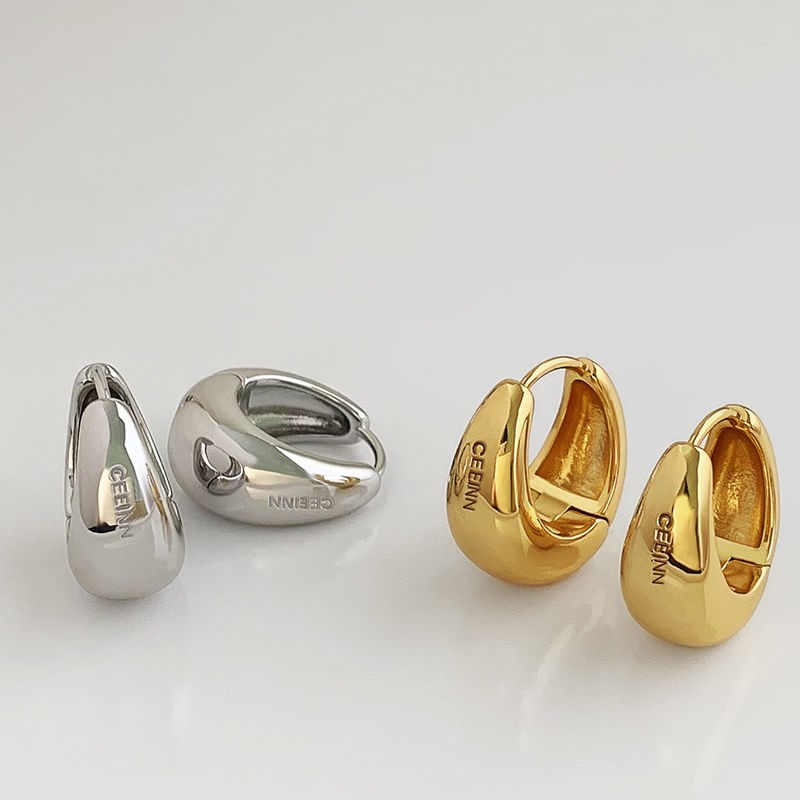 Earrings Designer Women For 925 Sterling Silver Hoop Stud Fashion Gold Color Women Party Weddings Jewelry