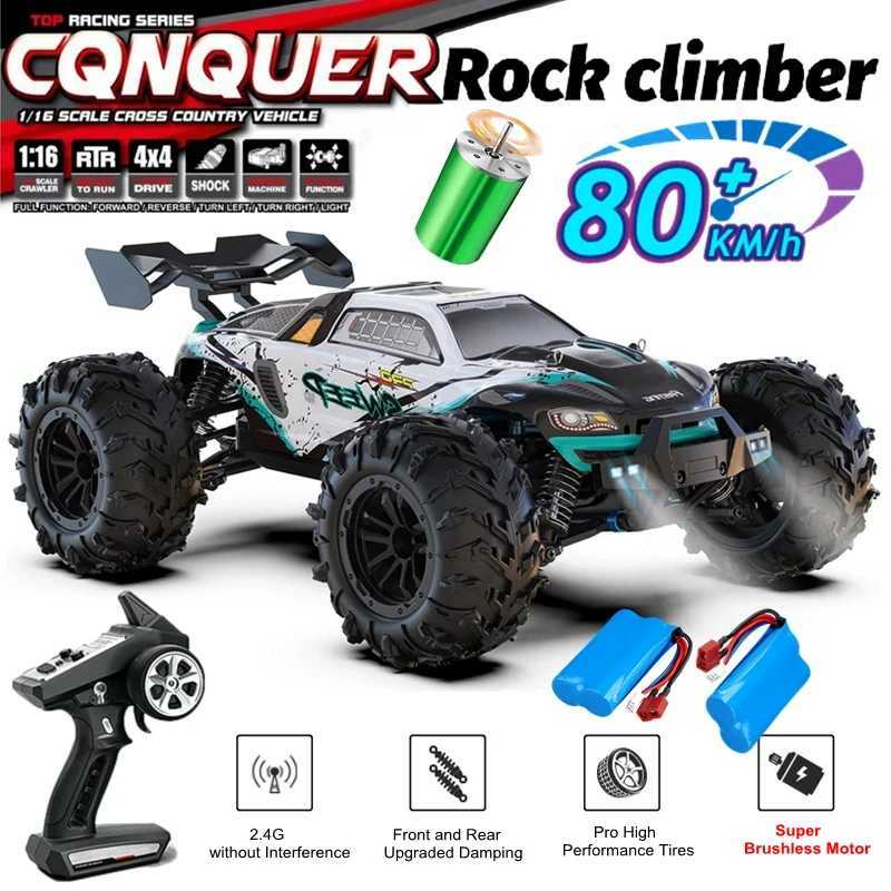 Free shipping 4WD remote control off-road 4x4 RC high-speed car super brushless 50 or 80KM/H fast drift racing toy for children and adults