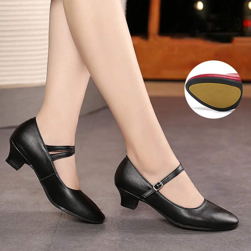 Genuine Leather Dance Shoes Women Modern Tango Salsa Latin Ballroom Dance Shoes Women High-heel Lady Professional Dance Shoes 241101