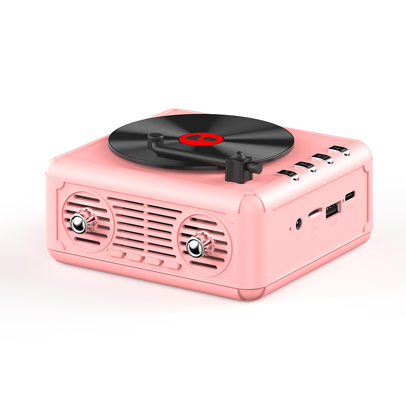 Retro Jukebox Mini Bluetooth Speaker Portable Wireless Stereo Bass USB/TF/AUX/FM Radio With Retail Box