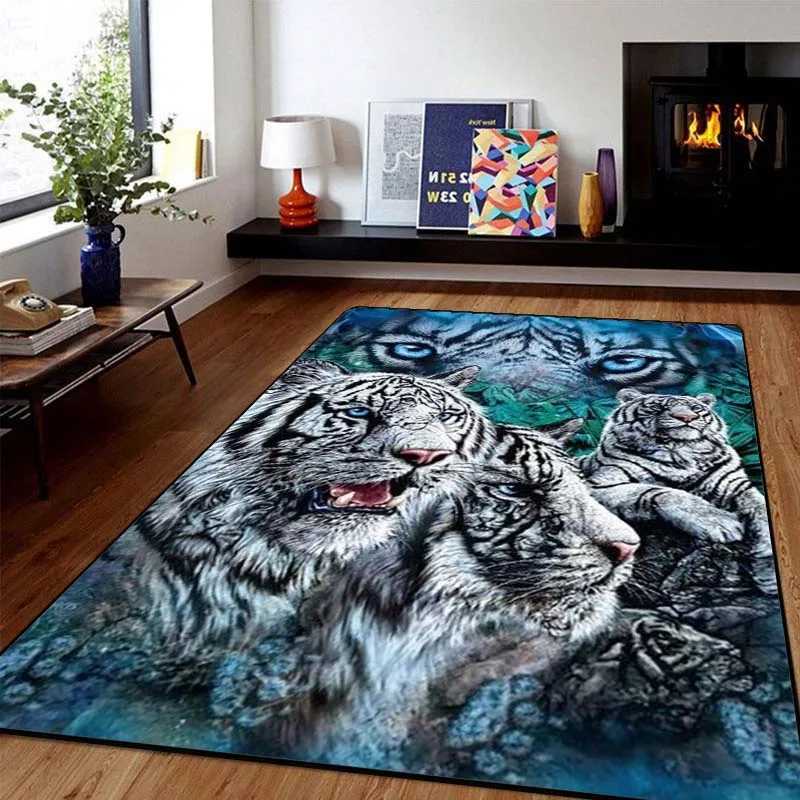 Creative 3D Animals Printing Carpet Rug Tiger Lion Leopard Door Large Mat Bath Mat for Living Room Bedroom Entrance DecorationXJ241101