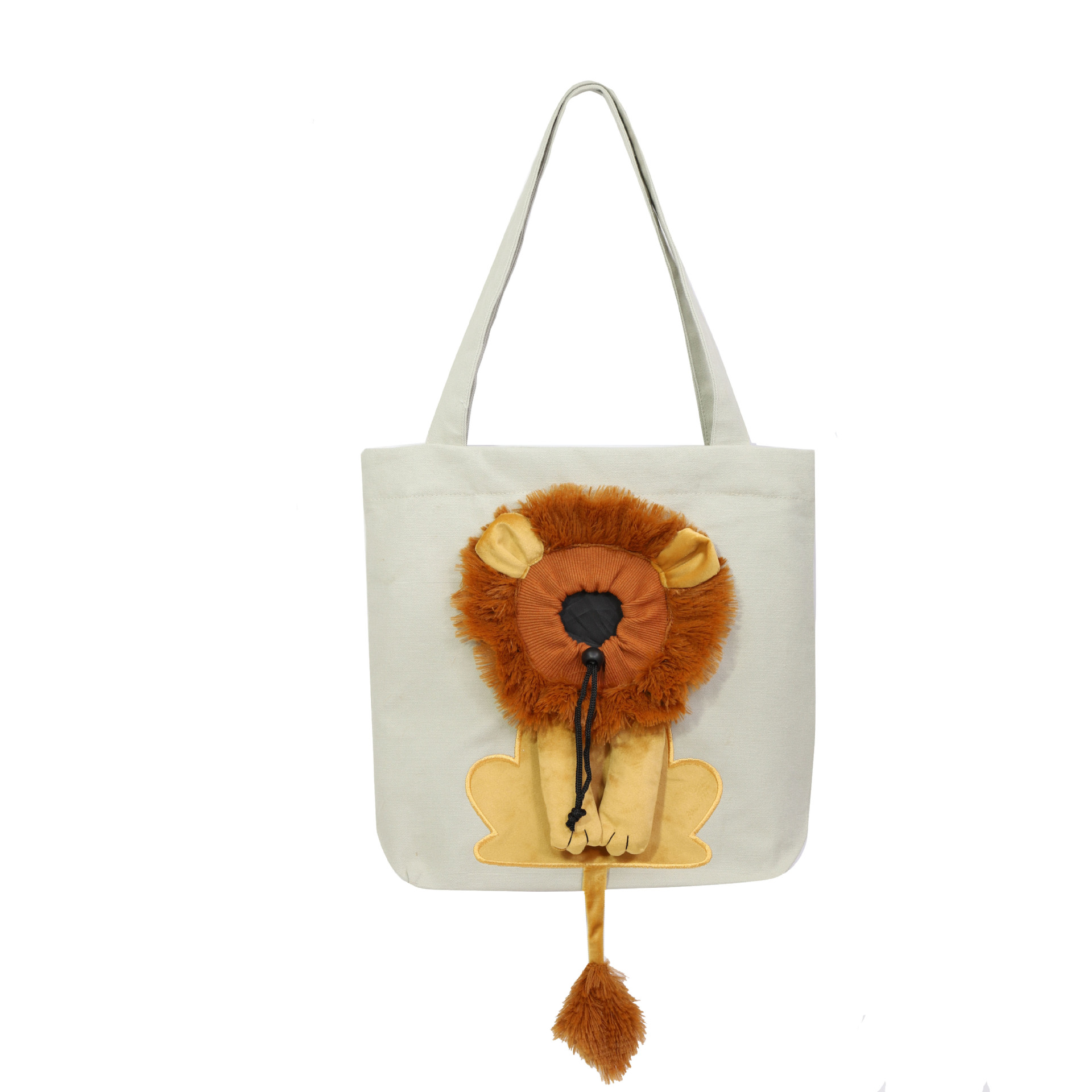 New Design Soft Pet Carriers Lion Portable Breathable Pet Handbag With Safety Zippers