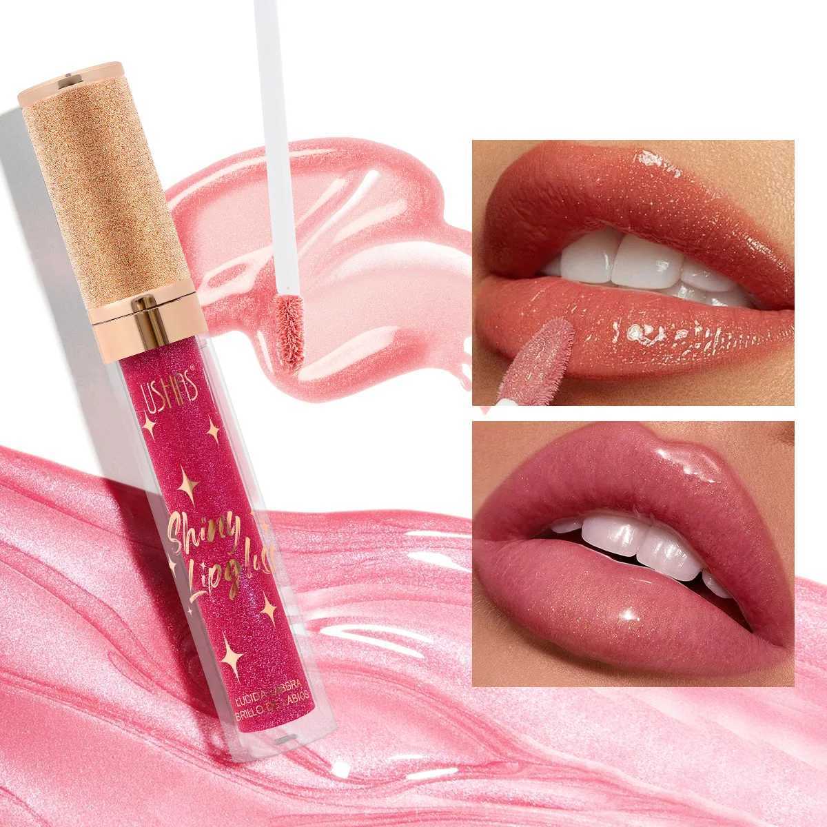 USHAS Mirror Shiny Lipgloss 12 Color Long lasting Moisturizing Liquid lipstick Sequin lipstick Christmas Halloween W241101