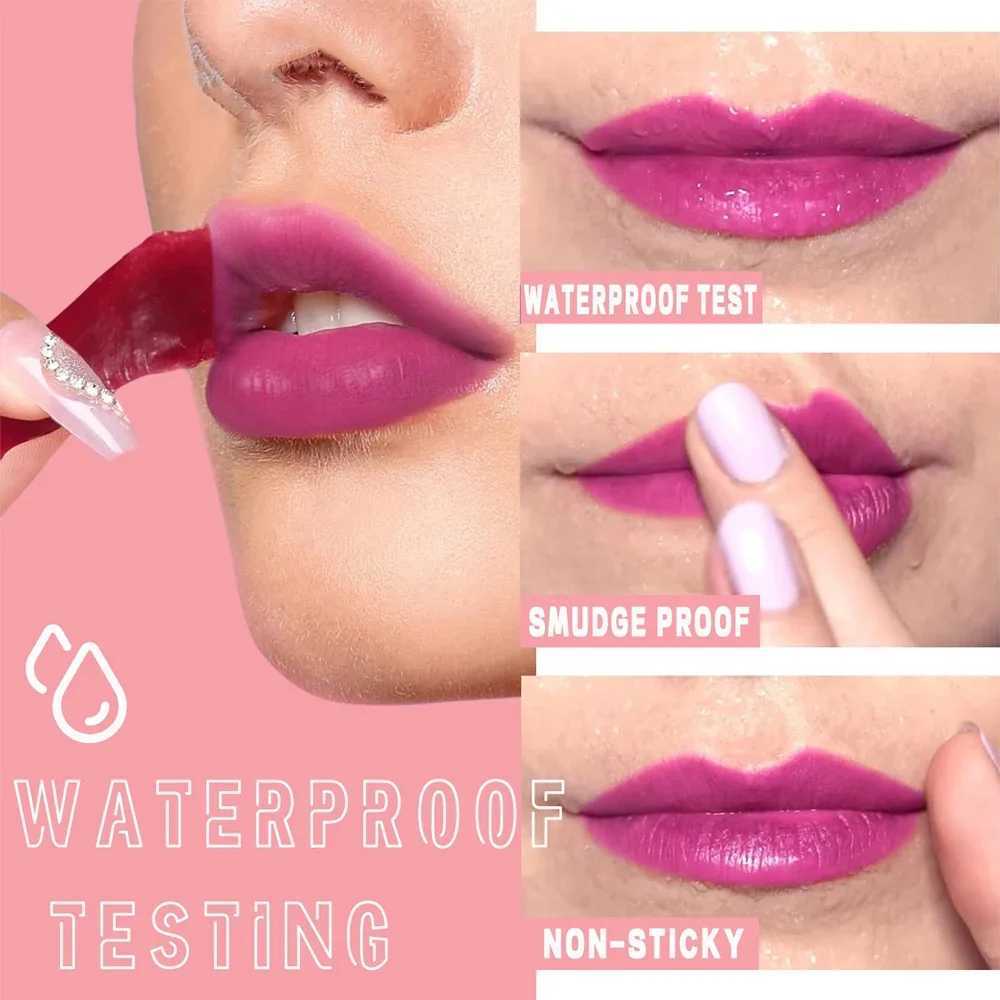 Six color peeling liquid lipstick waterproof and durable lip gloss facial mask moisturizing cream tear lip line cosmetics Maquilage W241101