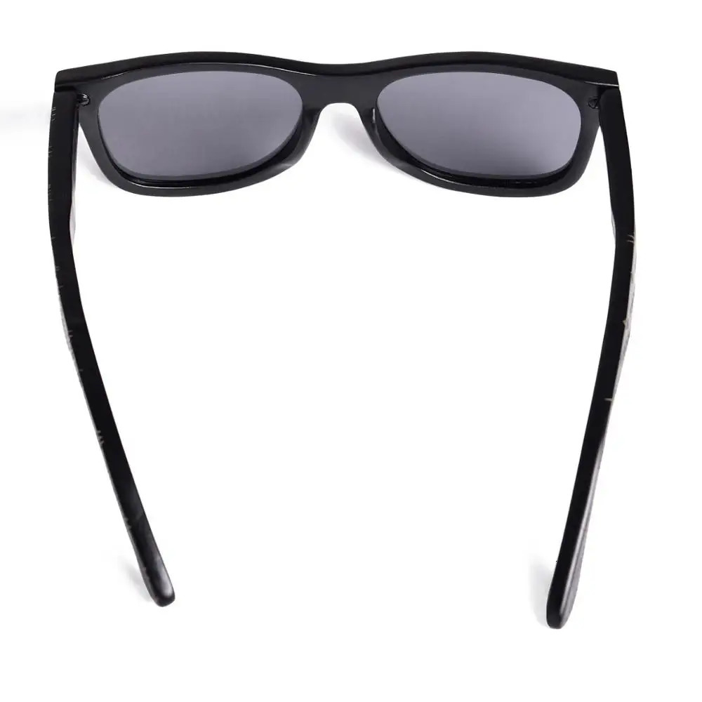 VOBOOM Wooden Sunglasses Men Black Frame Engraving Letter Handmade Polarized Lenses Eyewear VV 240321