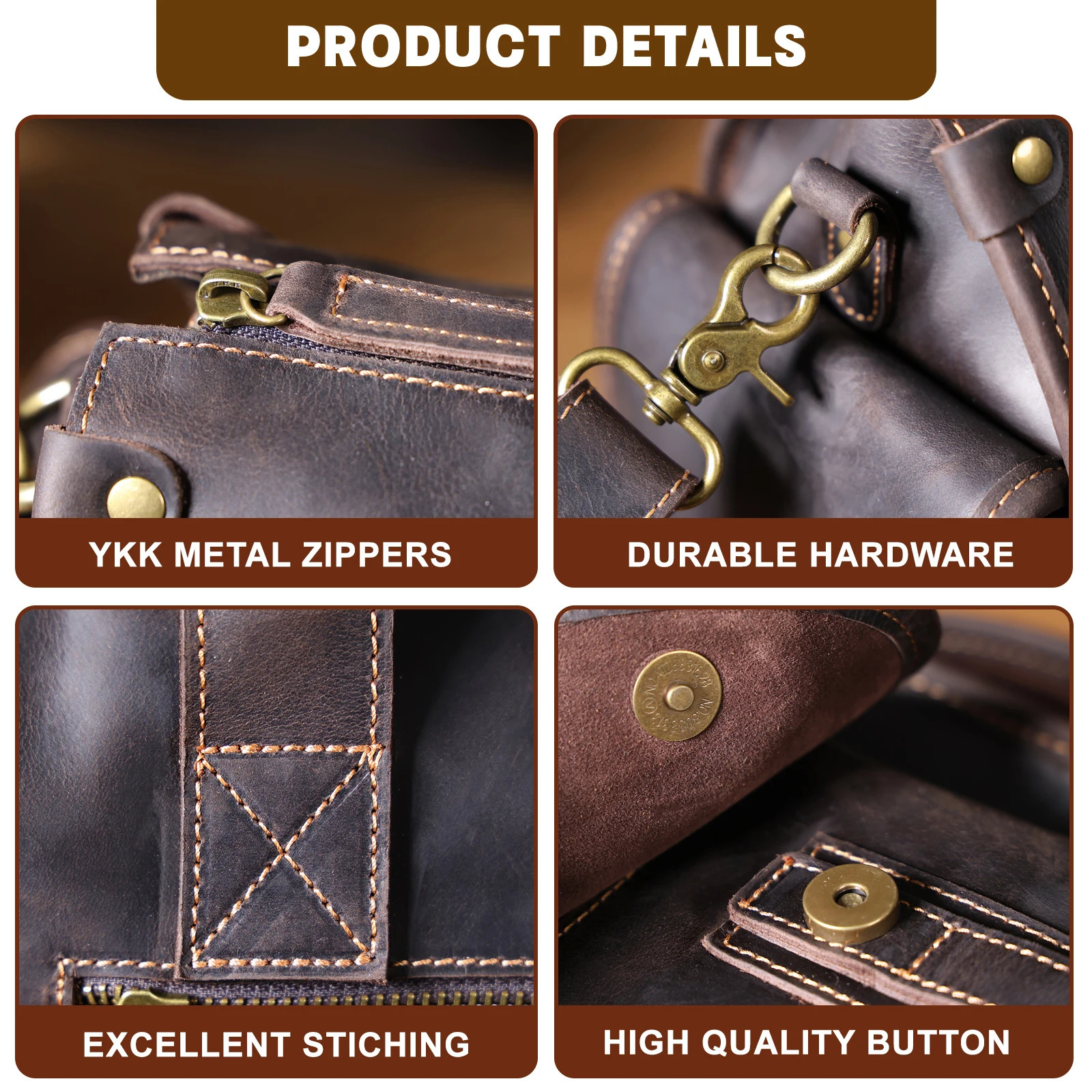 SWORKER Vintage Genuine Leather Mens Briefcase 14 Laptop Bags Crazy Horse Messenger Handbag Cowhide Idea Gift For Men 241029