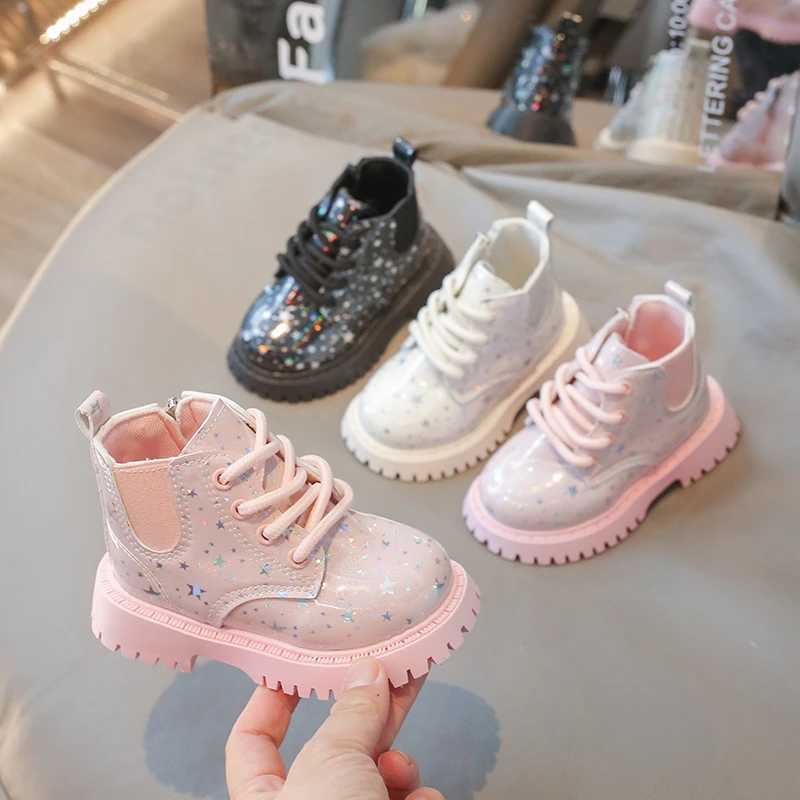 Childrens autumn boots star shining short and chubby zipper childrens short boots casual fashion neutral style childrens casual boys and girls shoes 2