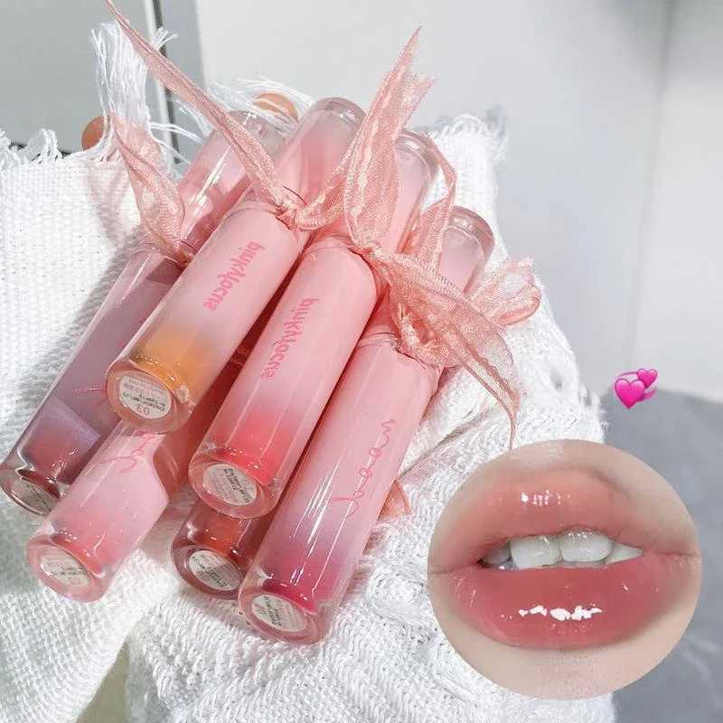 Ice pink moisturizing jelly glass lip color glossy transparent mirror lip color long-lasting moisturizing and bright lip color W241101