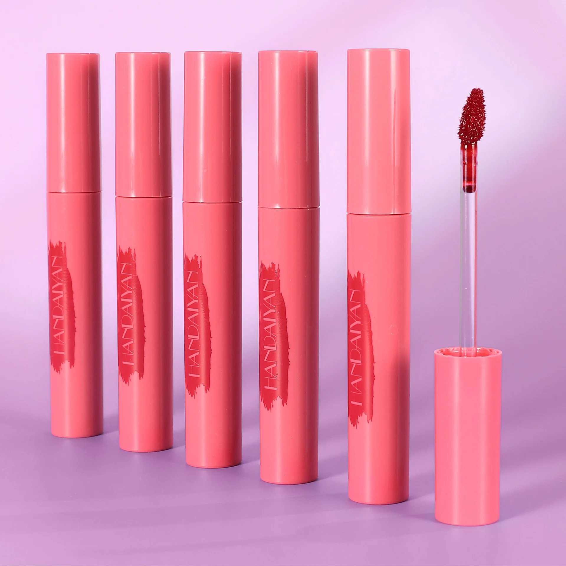 6 color tear off liquid lipstick matte lipstick peel off lipstick glass waterproof durable makeup sexy red lip gloss cosmetics W241101