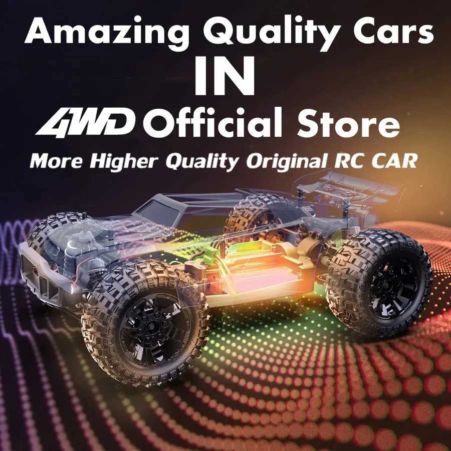Super brushless 80KM or 50KM/H four-wheel drive RC with LED remote control high-speed drift racing car 4x4 off-road truck childrens toys X241101