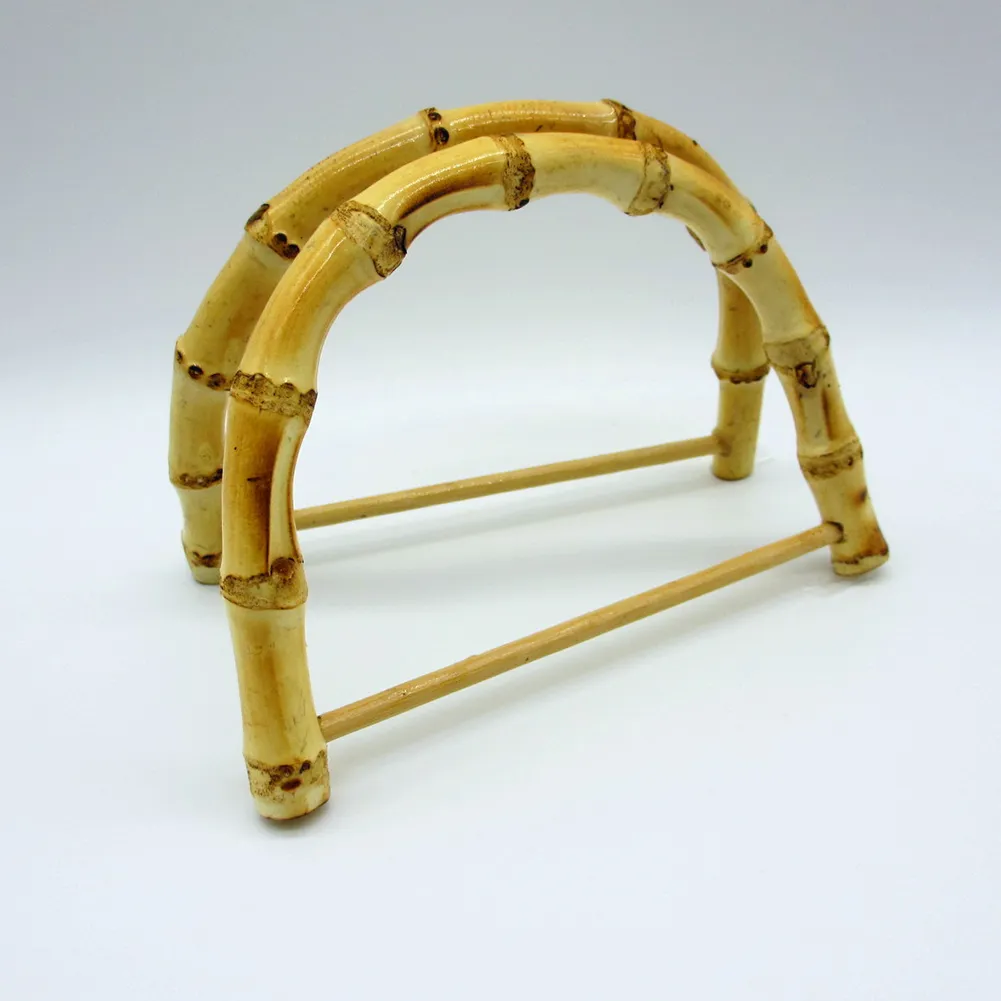 13cm 15cm Round Bamboo Bag Handle Replacement Women's Handbags Accessory For Handcrafted new Handbag 2025 DIY Bag Part Accessories