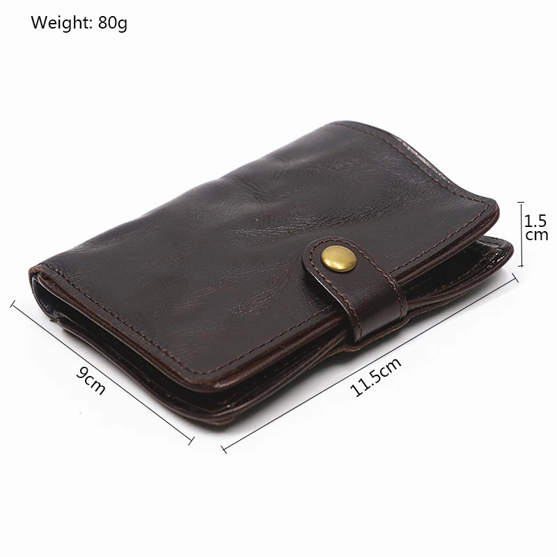 Genuine Leather Wallet For Men Original Cowhide Vintage Handmade Short new Bifold Slim Rfid 2025 Men's Purse With Card Holder Top Quality