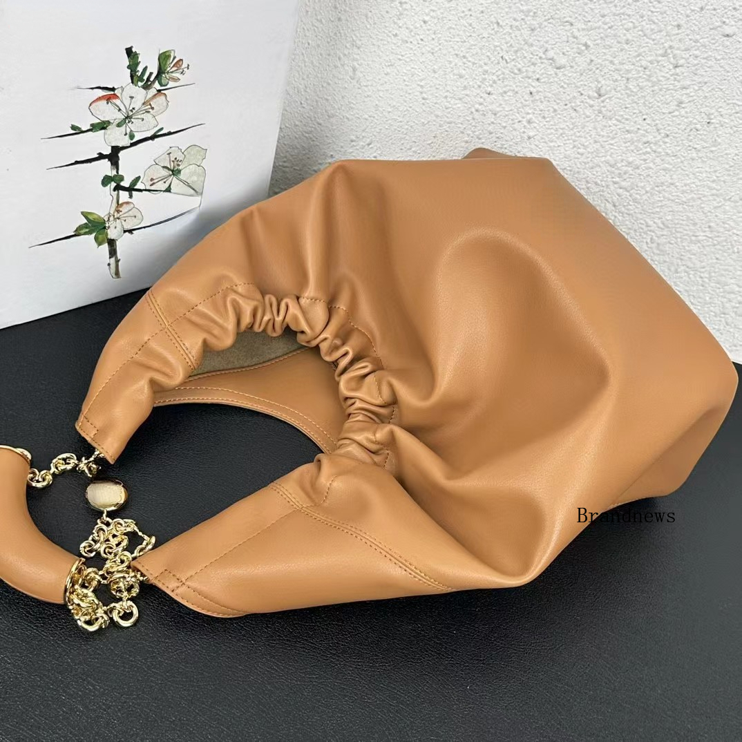 Leather Shoulder Bags: Designer Underarm Tote Handbag Soft Large Purses B2
