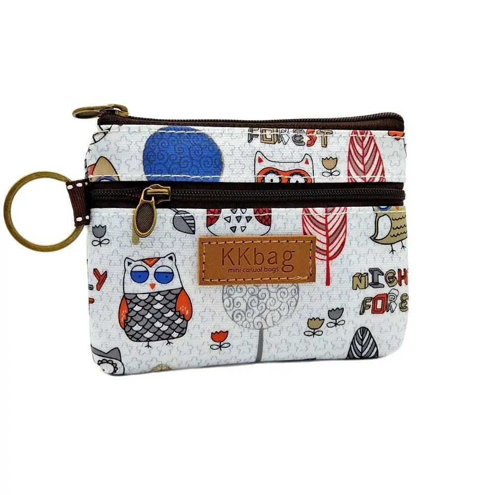Girls Boys Polyer Carto Print Keychain Wallet Women Mini Card Organizer Key Pouch Ladies Mey Bag Coin Purse for ChildrenXJ241111