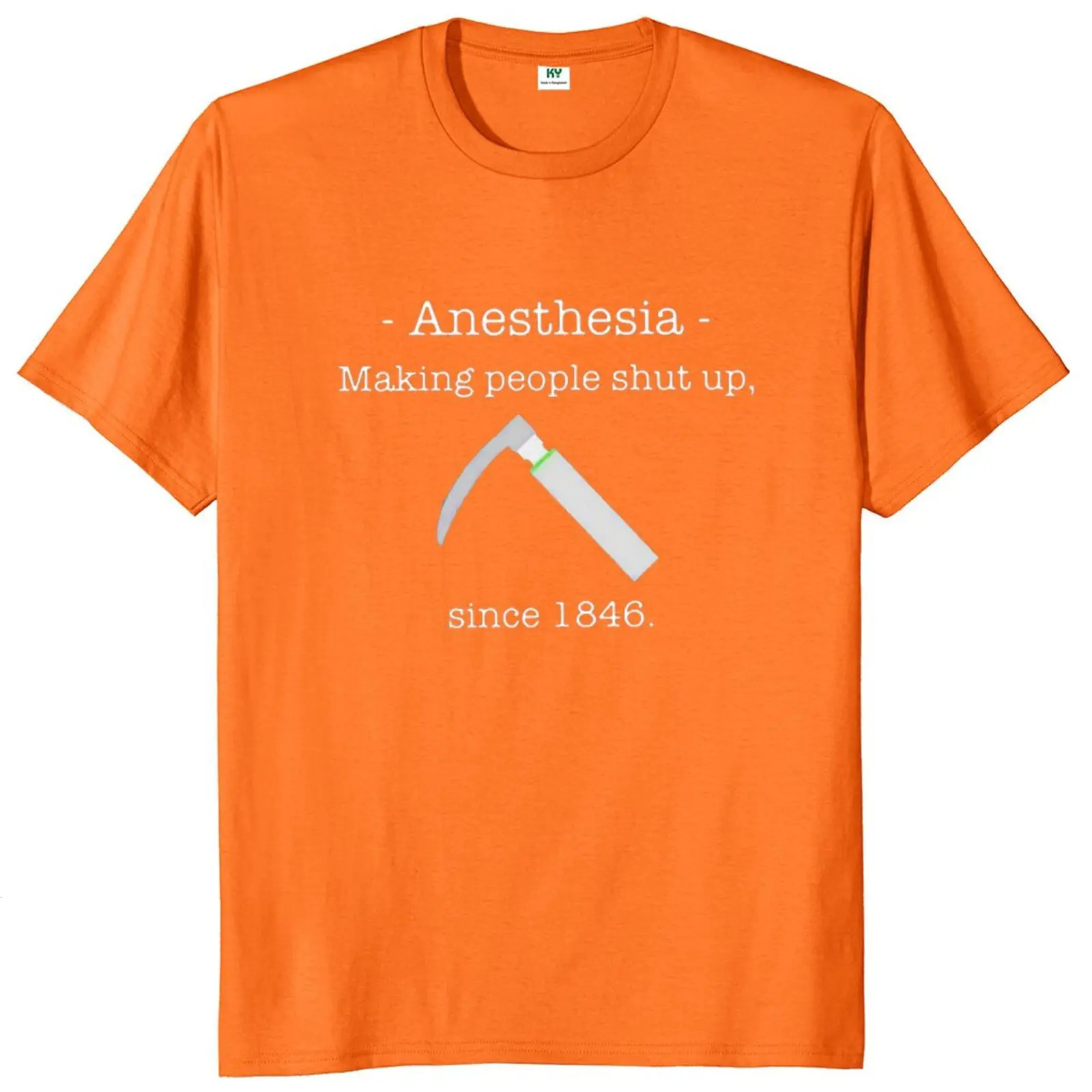Anesthesia Making People Shut Up T Shirt Doctor Anaesthetist Gift Short Sleeve Summer 100 Cotton Unisex Tshirts EU Size 240315