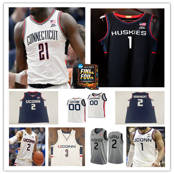 2024 Final Four UConn Huskies College Basketball Jersey Tristen Newton Cam Spencer Alex Karaban Donovan Clingan Stephon Castle Hassan Diarra Samson Johnson 4XL