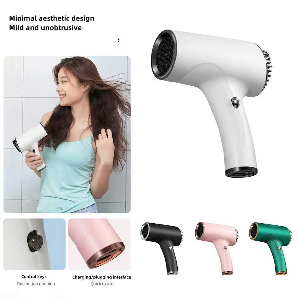 Hair Dryers 2600ma Hair Dryer Usb Charging Wireless Portable Student Dormitory For Art Students Examination Drawing And Painting Dry Qu X8r5 240401