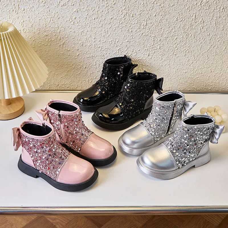 Girl Princess Boots Autumn Preschool Fashion Brand Mid calf Boots Childrens High Heels M241102