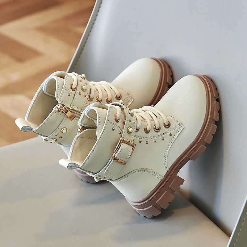 Girls PU leather ankle boots childrens UK soft soled leather boots anti slip outdoor shoes new fashion childrens short boots M241102