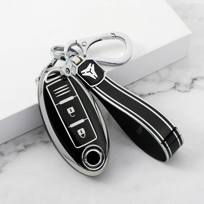 Car Key 2025 Case Cover for Nissan Leaf Micra Qashqai J11 J10 X Trail T32 Versa Note Patrol 3 4 5 Buttons Key Fob new Protector Keychain