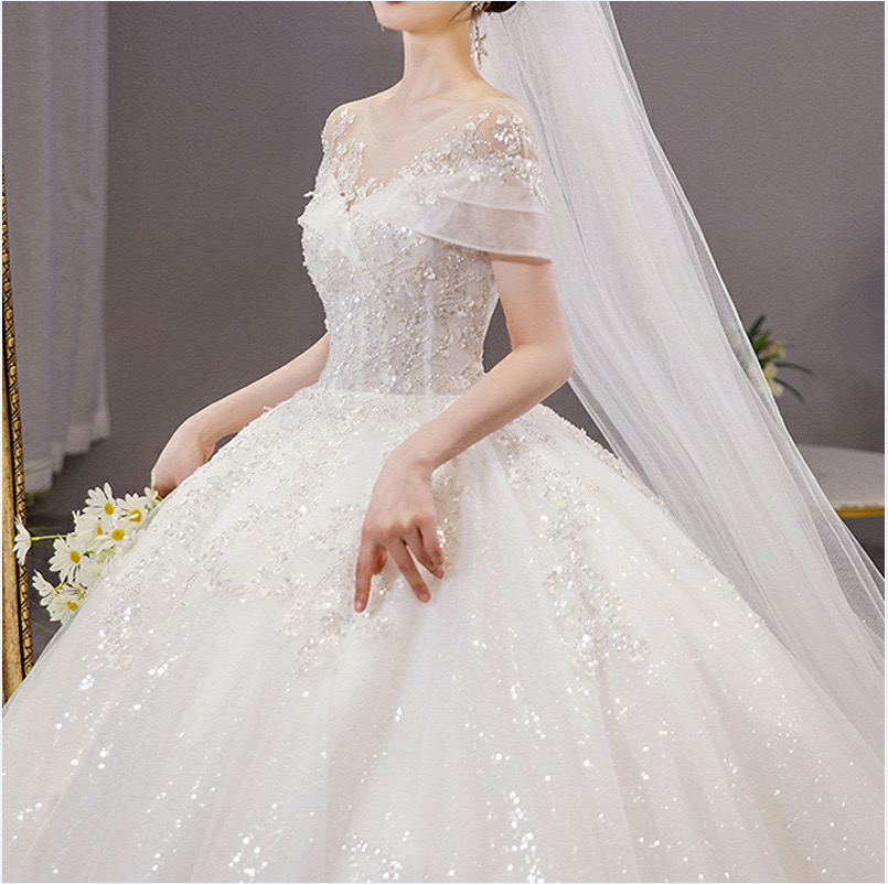 princess bg wedding dress Tulle Sweep Train Zipper beach Boho Lace Wedding Dress 2024 Plus Size Bride gowns new Robe De Mariee Ruched Country Beach ve