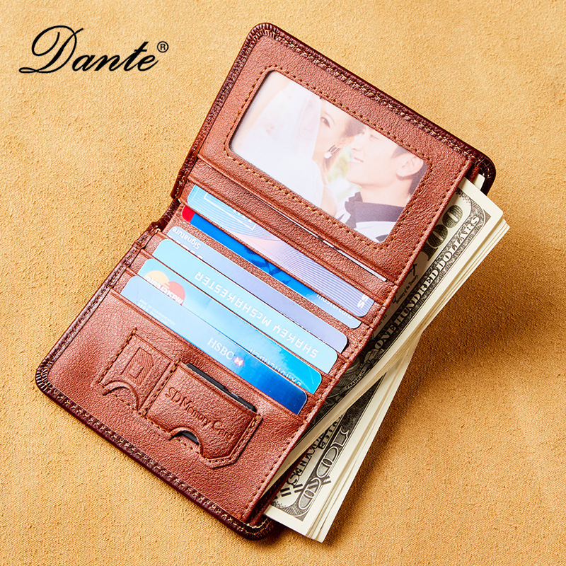 New Men's Designer Cowhide Anti-theft Card Swiping Demagnetization Genuine Leather Wallet
