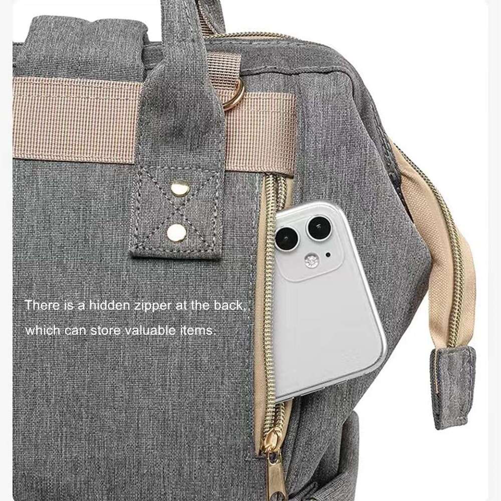 meinkora backpack baby mom and dad travel bag suitable for boys girls grey multi functional diaper bag backpack