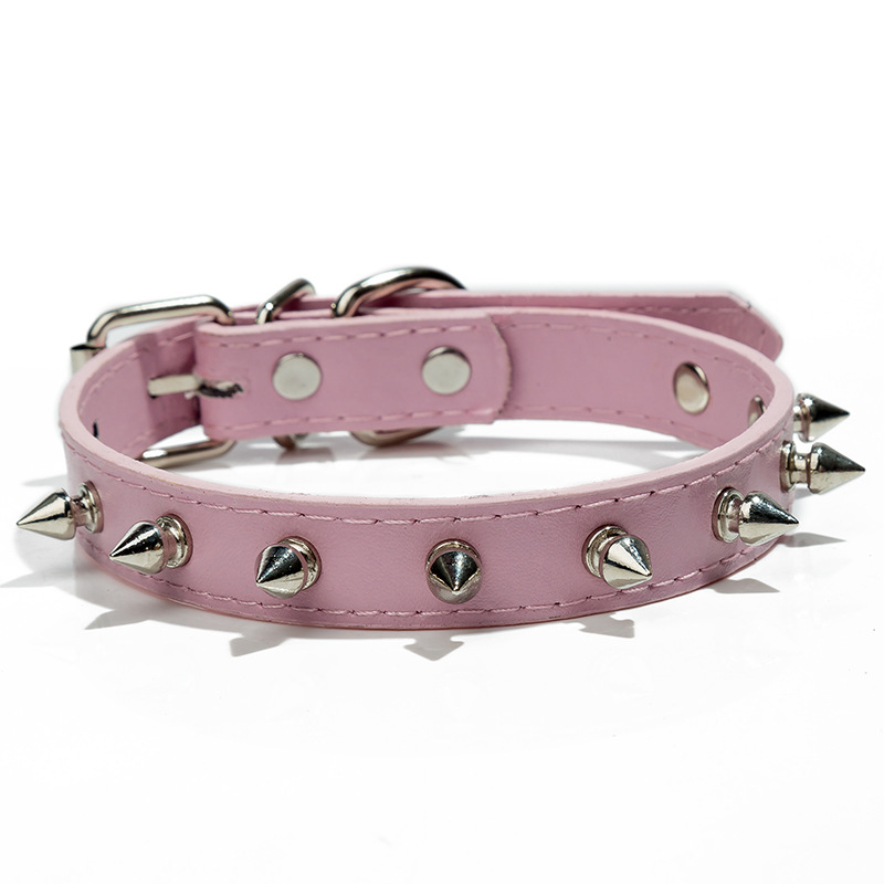 Spiked Studded Leather Dog Collars Pu For Small Medium Large Dogs Pet Collar Rivets Anti-Bite Pet Products Neck Strap