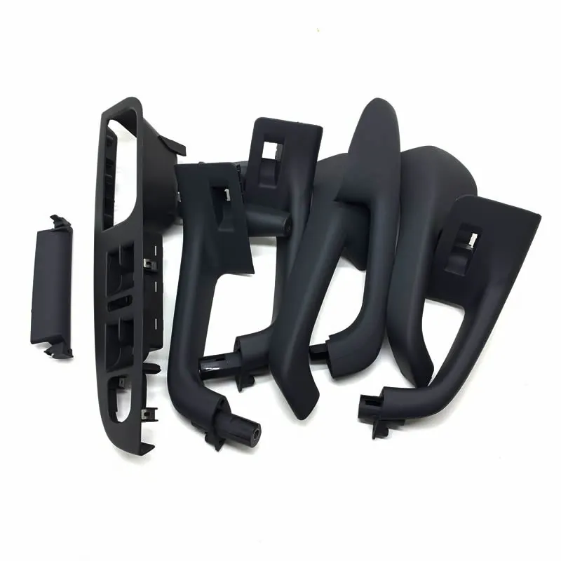 Black Color Interior Door Handle Grab Cover Set For VW Golf 5 GTi MK5 Jetta MK5