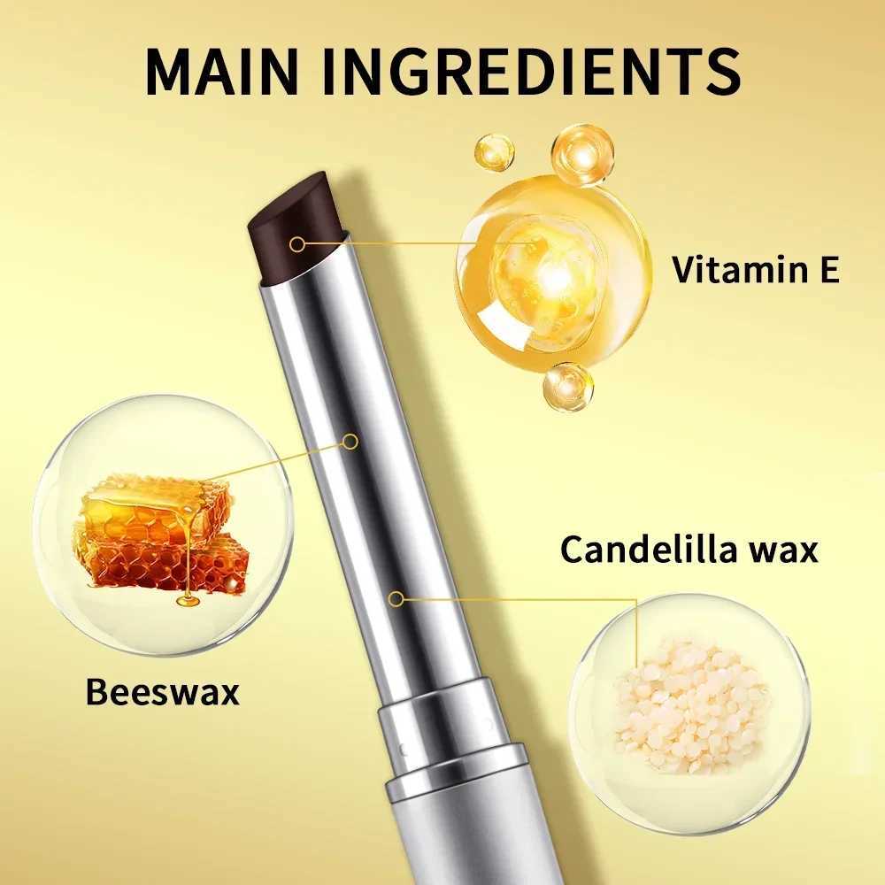 Dark Honey lipstick Moisturizing Coloring Black Jelly Solid lipstick Glossy Vitamin E Nourishing Anti drying Lip Care Cosmetics W241101