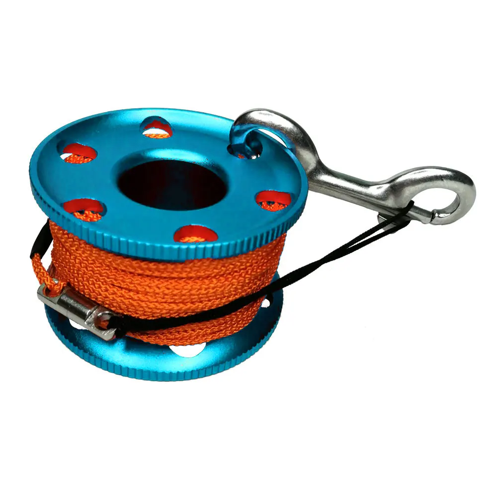 110cm SMB Safety Sausage Diving Safety Kit 30M Line Diving Finger Reel Spool for Underwater Diver Snorkeling Cave