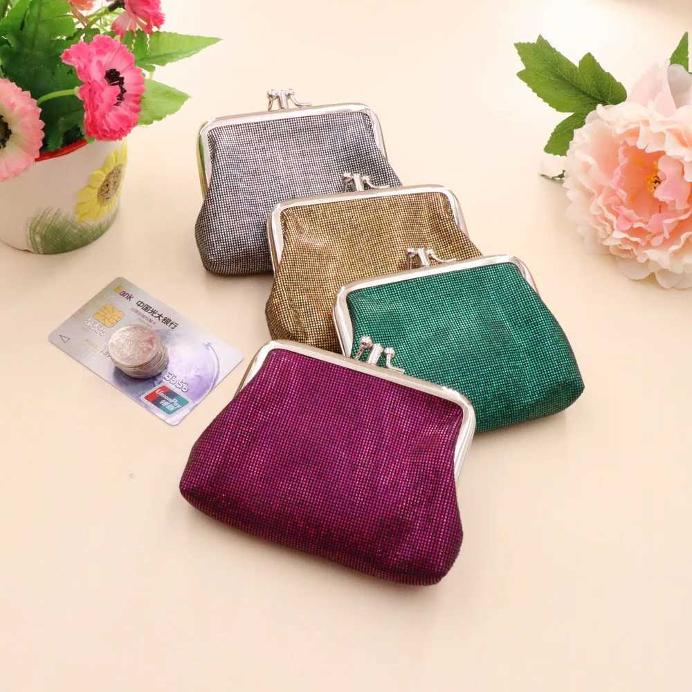 Double Layer Bright Grid Short Wallet Creative Card Holder Mini Coin Purse For Women Wallet Hasp Cluh Bag WomenS PursesXJ241111