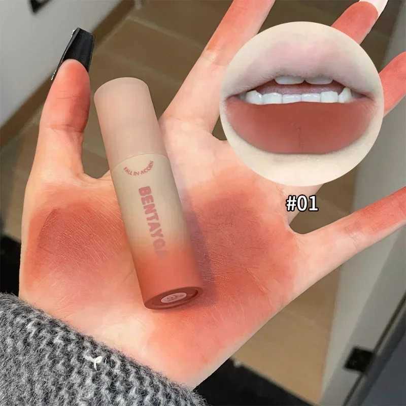 6 colors matte lip gloss waterproof easy to wear velvet rose reddish brown lip mud nude durable liquid lipstick lipstick makeup W241101