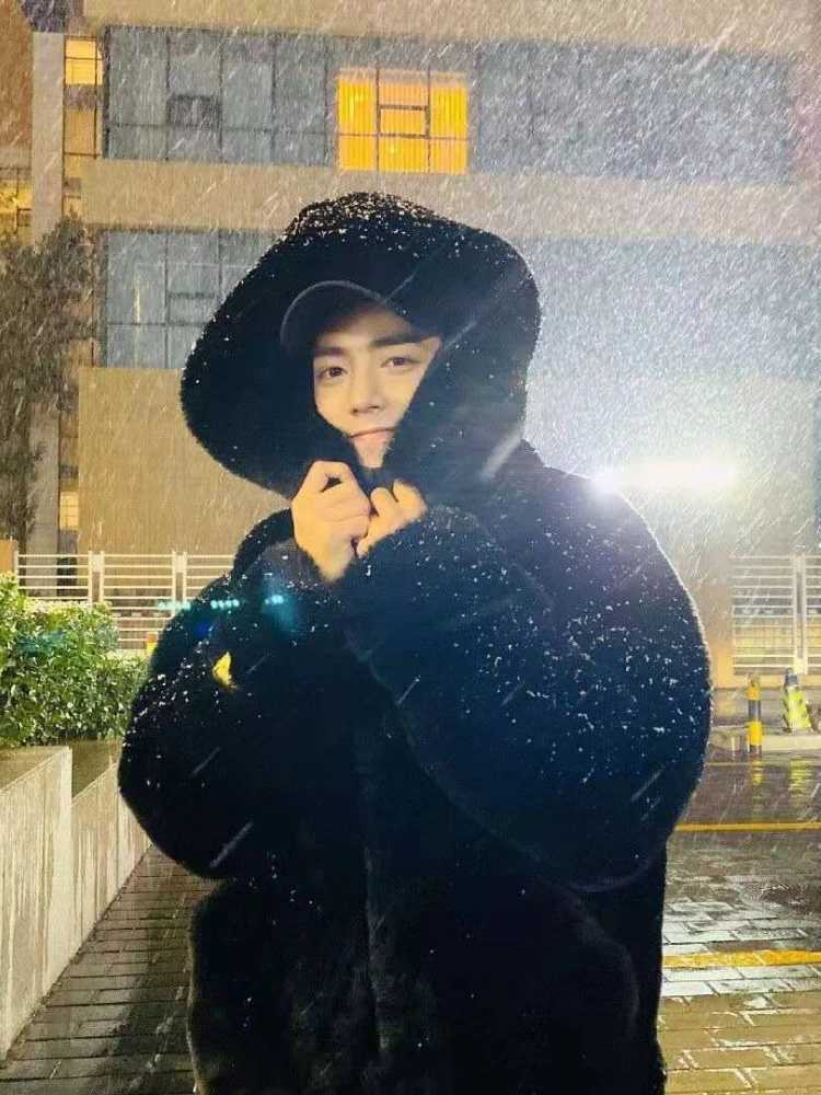 Gmiixder Winter Plush Fake Fur Coat for Mens Korean High Street Oversize Preppy Thickened Hooded Cashmere Imitation Fur JacketXJ241102