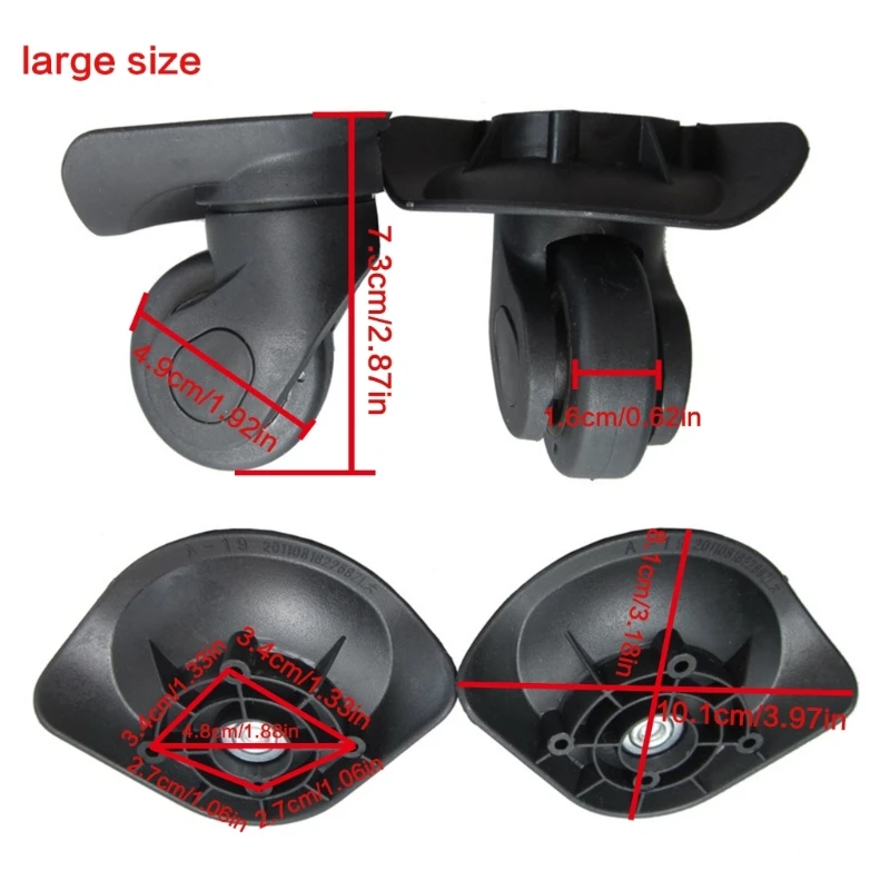 1 2025 pair A19 Replacement new Lage Wheels Repair DIYAccessories for Travel Suitcases