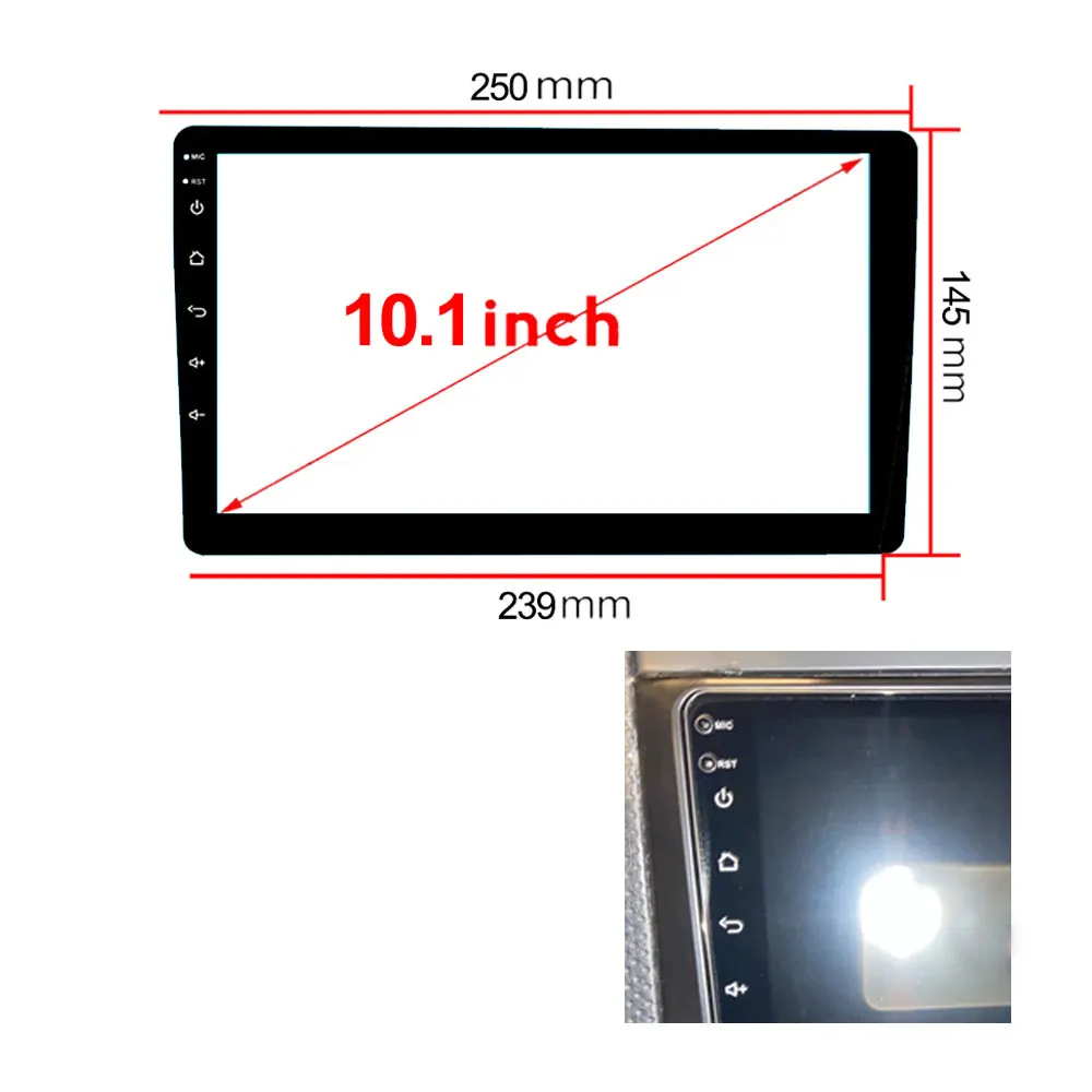 250*240*145 mm Car Tempered Glass Protective Film Sticker for 9 10 inch Radio stereo DVD touch full LCD screen for TEYES CC2 CC3