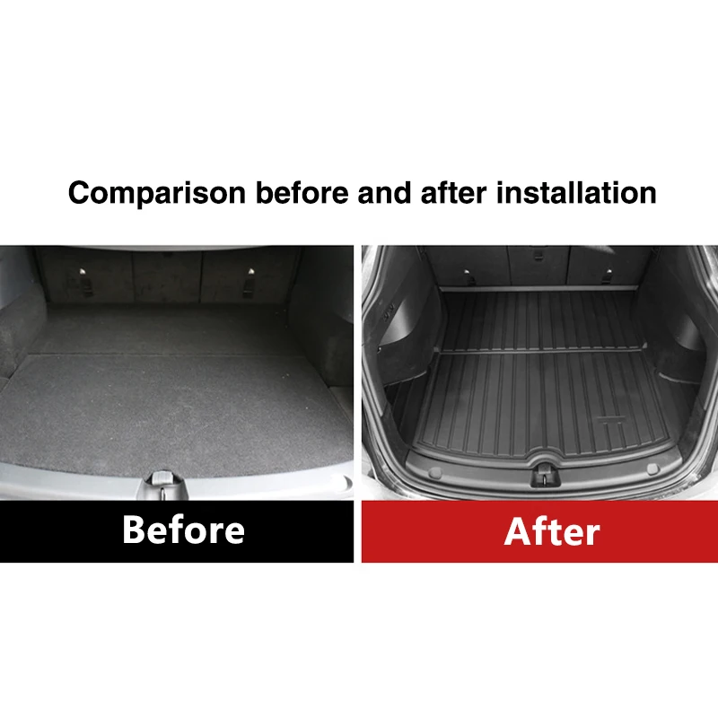 Car Rear Trunk Mats For KIA RIO 3 Hatch 2012 2013 2014 2015 2016 2017 Sedan Accessories Floor Tray Liner Cargo Boot Carpet Auto