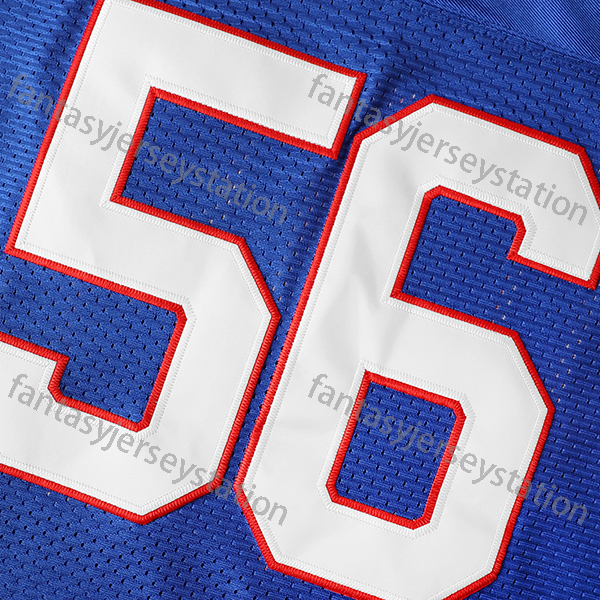 #56 Embroidery Men's Short Sleeve Loose V-neck American Football Jersey, Outdoor Rugby Jersey For Team Training