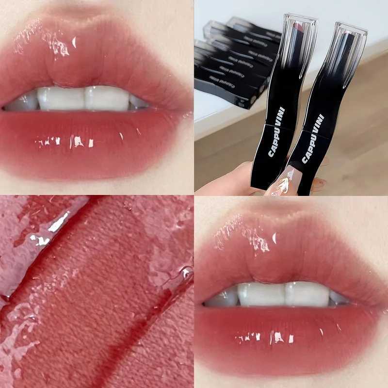 Punk Dark Brown Mirror Water Liploss Red Lip Glaze Moisturizing Glass lipstick Waterproof Liquid lipstick W241101
